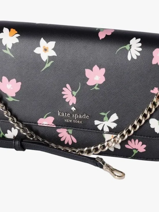 Kate Spade Madison Floral Waltz Flap Crossbody Bag - Picture 2 of 8
